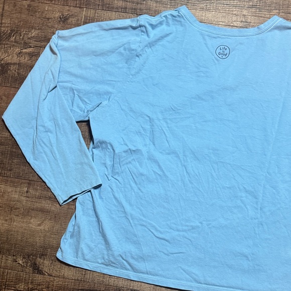 Life Is Good Light Blue Micro Bear Long Sleeve Tee - Picture 12 of 14
